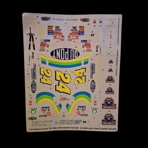 24 Nascar Model Car Decals Race Jeff Gordon Sponsor Vintage 1996 Dupont
